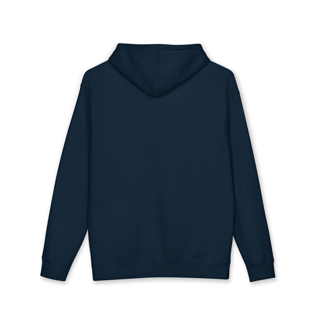 Averan Everyday Hoodie in navy with ivory chest monogram — product photo 2