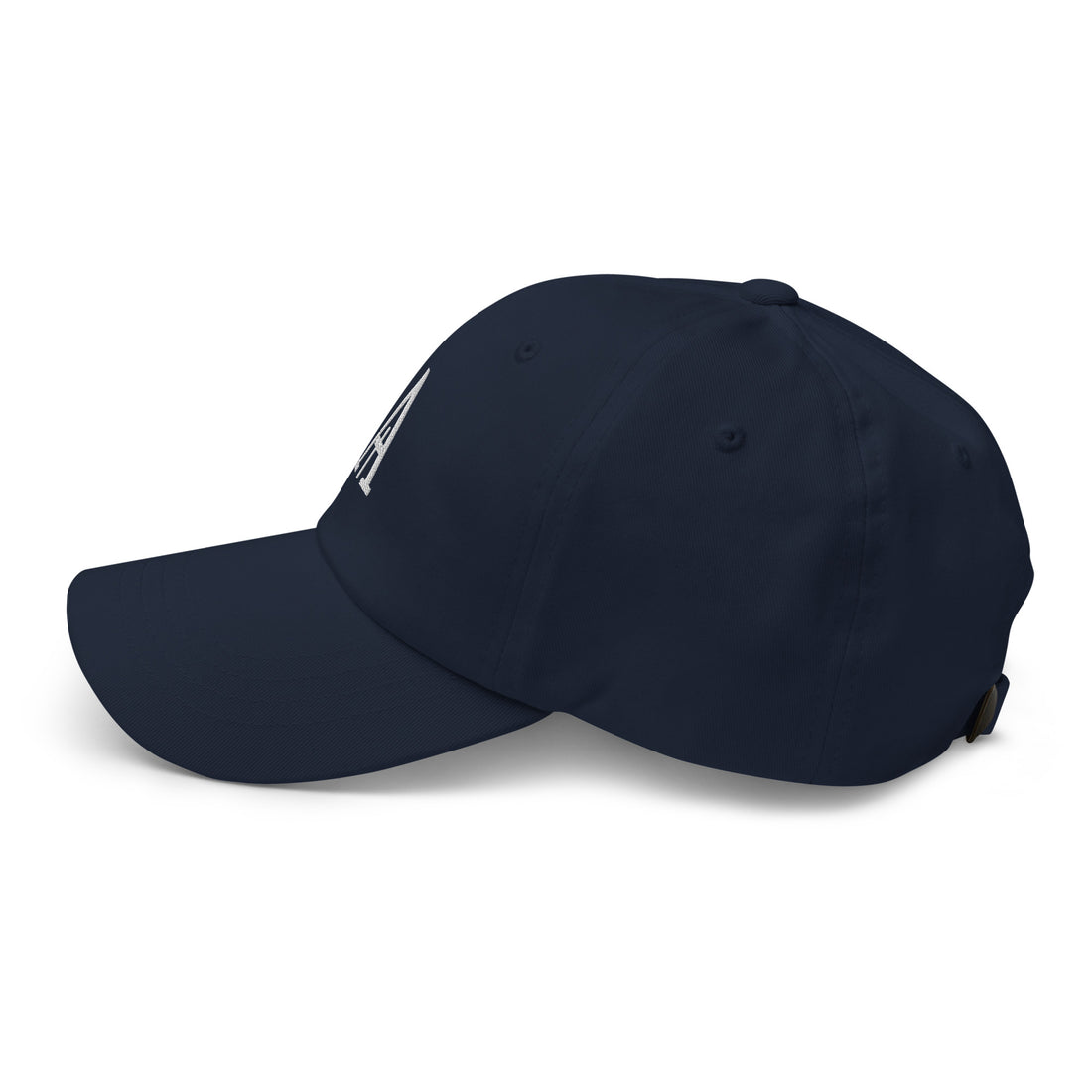 Averan Monogram Cap in navy — left side view